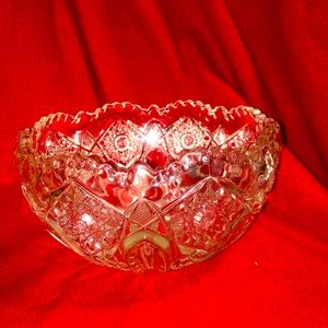 Pressed glass bowl